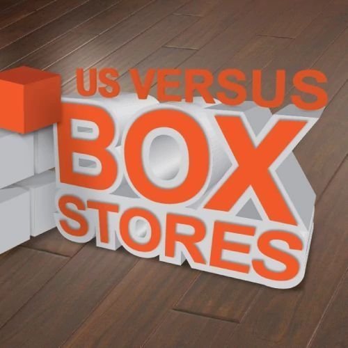 Us box stores banner from PAT SMITH'S FLOORING in Louisville, KY